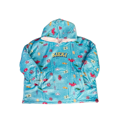 Snuggle Club Hooded Blanket Blue - Adults