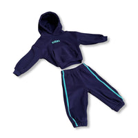 Candy Crush Navy & Baby Blue  Oversized Tracksuit
