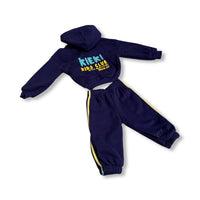 Candy Crush Navy & Baby Blue  Oversized Tracksuit