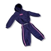 Candy Crush Navy & Baby Pink  Oversized Tracksuit