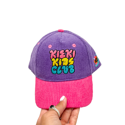 Corduroy Kids Hat - Purple/Pink