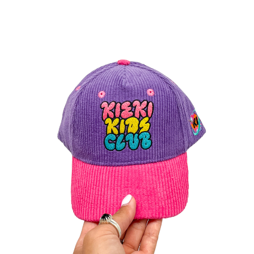Corduroy Kids Hat - Purple/Pink