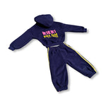 Candy Crush Navy & Baby Pink  Oversized Tracksuit