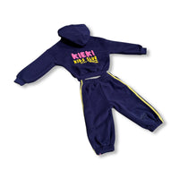 Candy Crush Navy & Baby Pink  Oversized Tracksuit