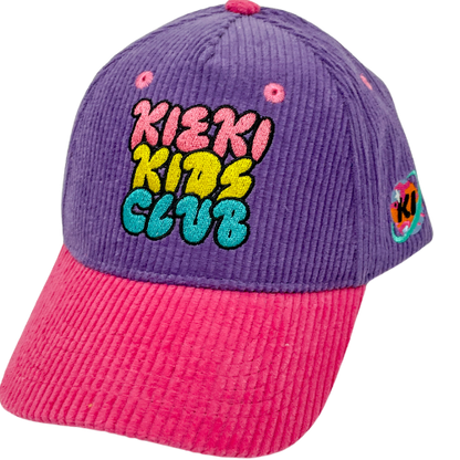 Corduroy Kids Hat - Purple/Pink