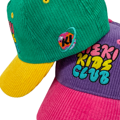 Corduroy Kids Hat - Purple/Pink