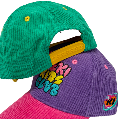 Corduroy Kids Hat - Purple/Pink