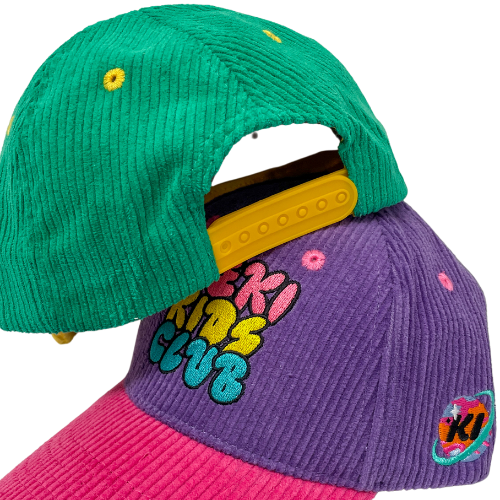 Corduroy Kids Hat - Purple/Pink