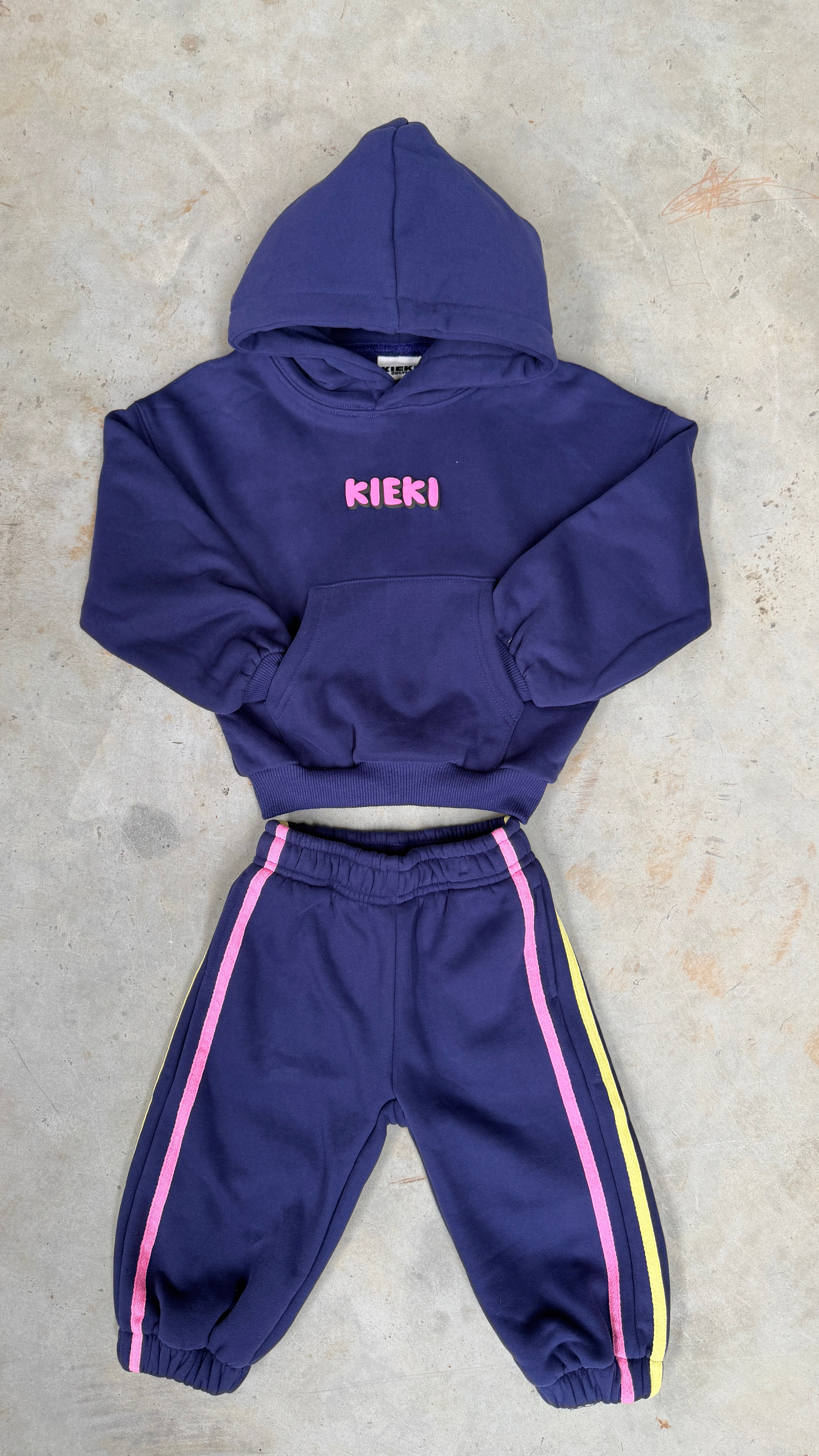 Candy Crush Navy & Baby Pink  Oversized Tracksuit