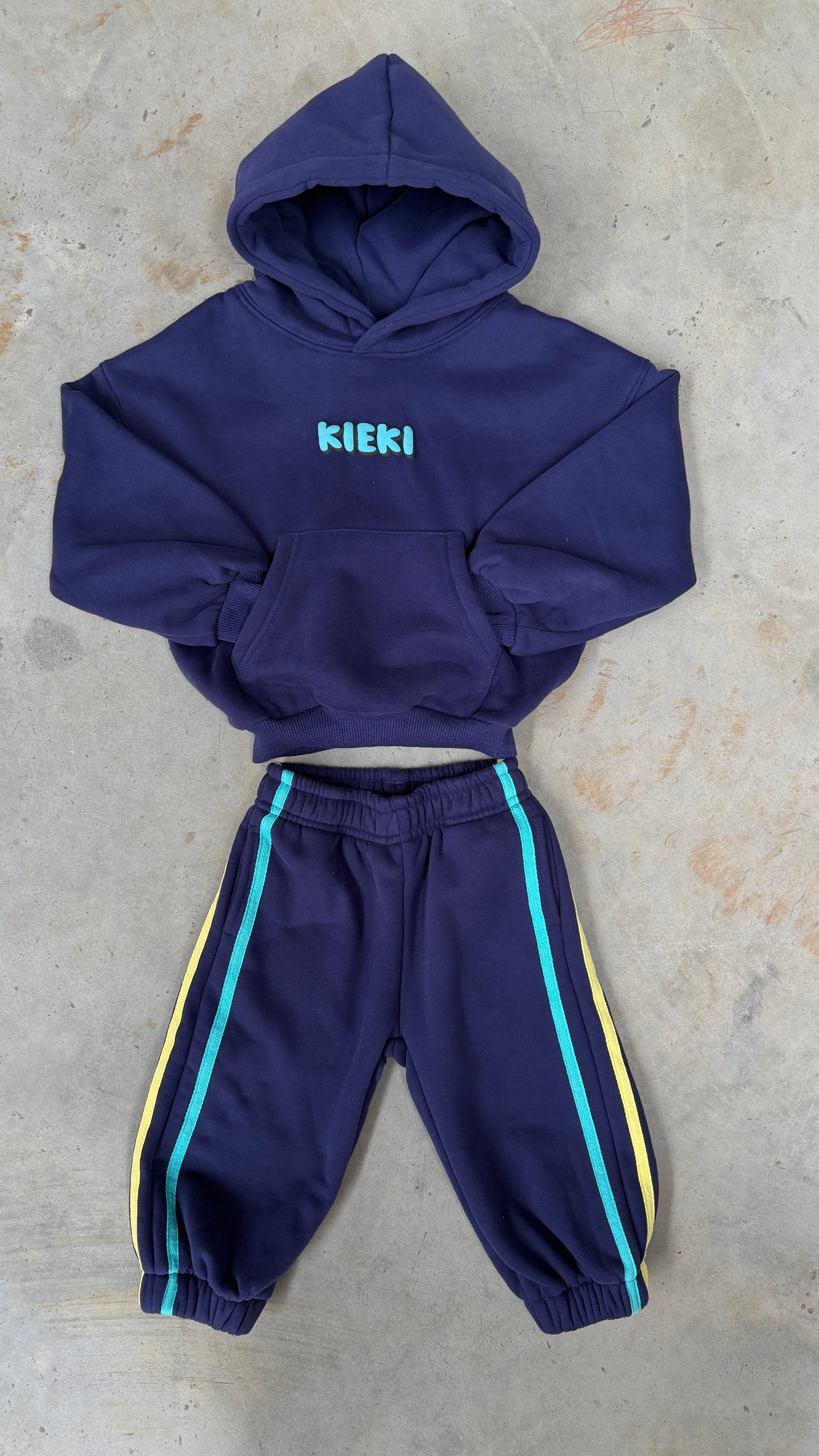 Candy Crush Navy & Baby Blue  Oversized Tracksuit