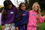 Retro Fleece Crew - Purple