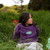 Retro Fleece Crew - Purple