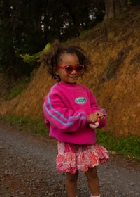 Retro Fleece Crew - Pink