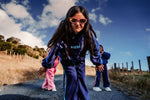 Candy Crush Navy & Baby Blue  Oversized Tracksuit