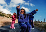 Candy Crush Navy & Baby Blue  Oversized Tracksuit