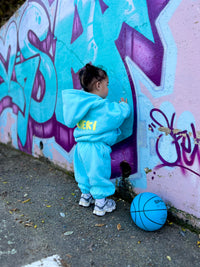 Candy Crush V2 Baby Blue SET  Oversized Tracksuit