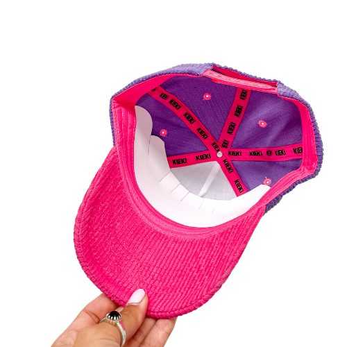 Corduroy Kids Hat - Purple/Pink