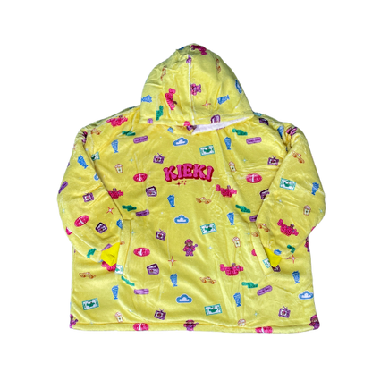 Snuggle Club Hooded Blanket Yellow - Adults
